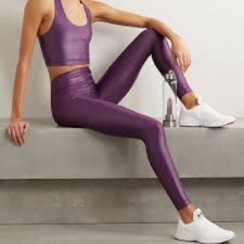 Koral lustrous Legging in eggplant